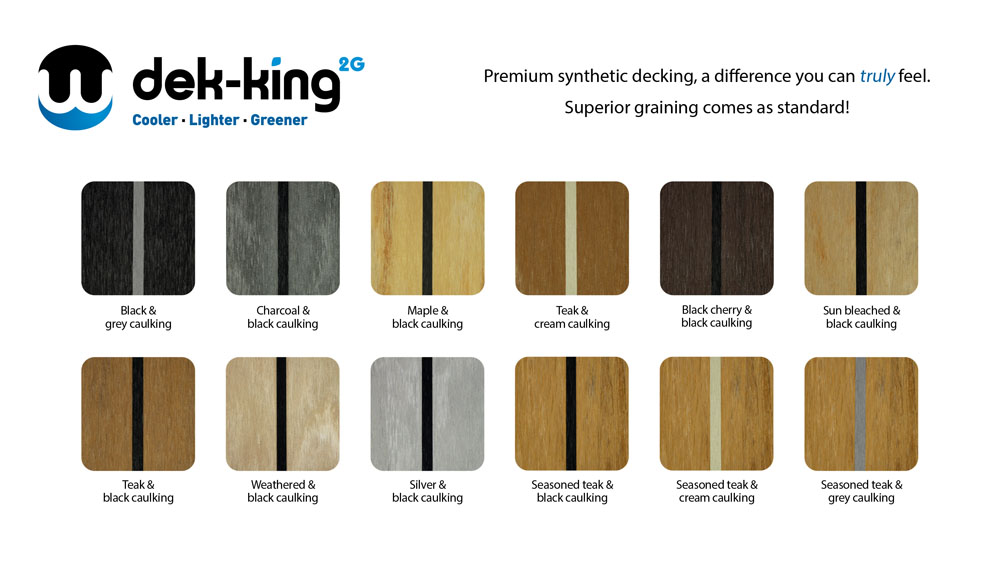 Dek-King 12 colour swatch graphic